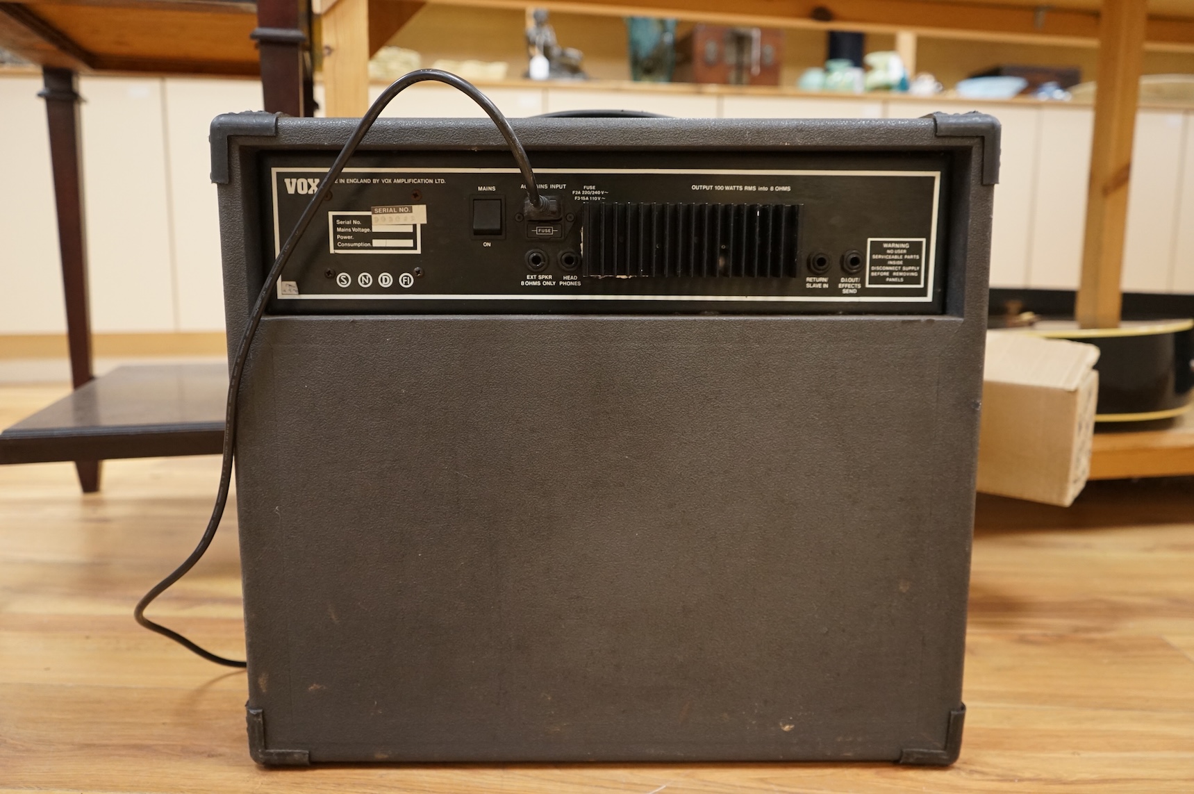 A Vox Vigilante electric guitar amp